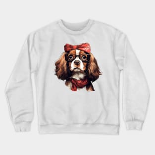 Fancy Cavalier King Charles Dog Crewneck Sweatshirt